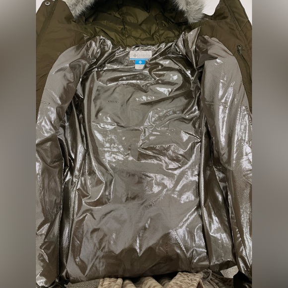 Columbia Women’s Lay D Down II Olive Green Khaki Parka Jacket Gorpcore Size XS - Picture 6 of 13